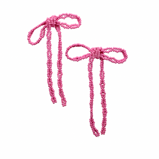 Gracie Beaded Bow Earrings