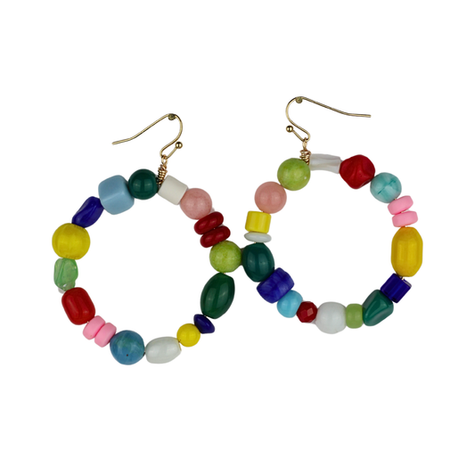 Frankie Beaded Hoops